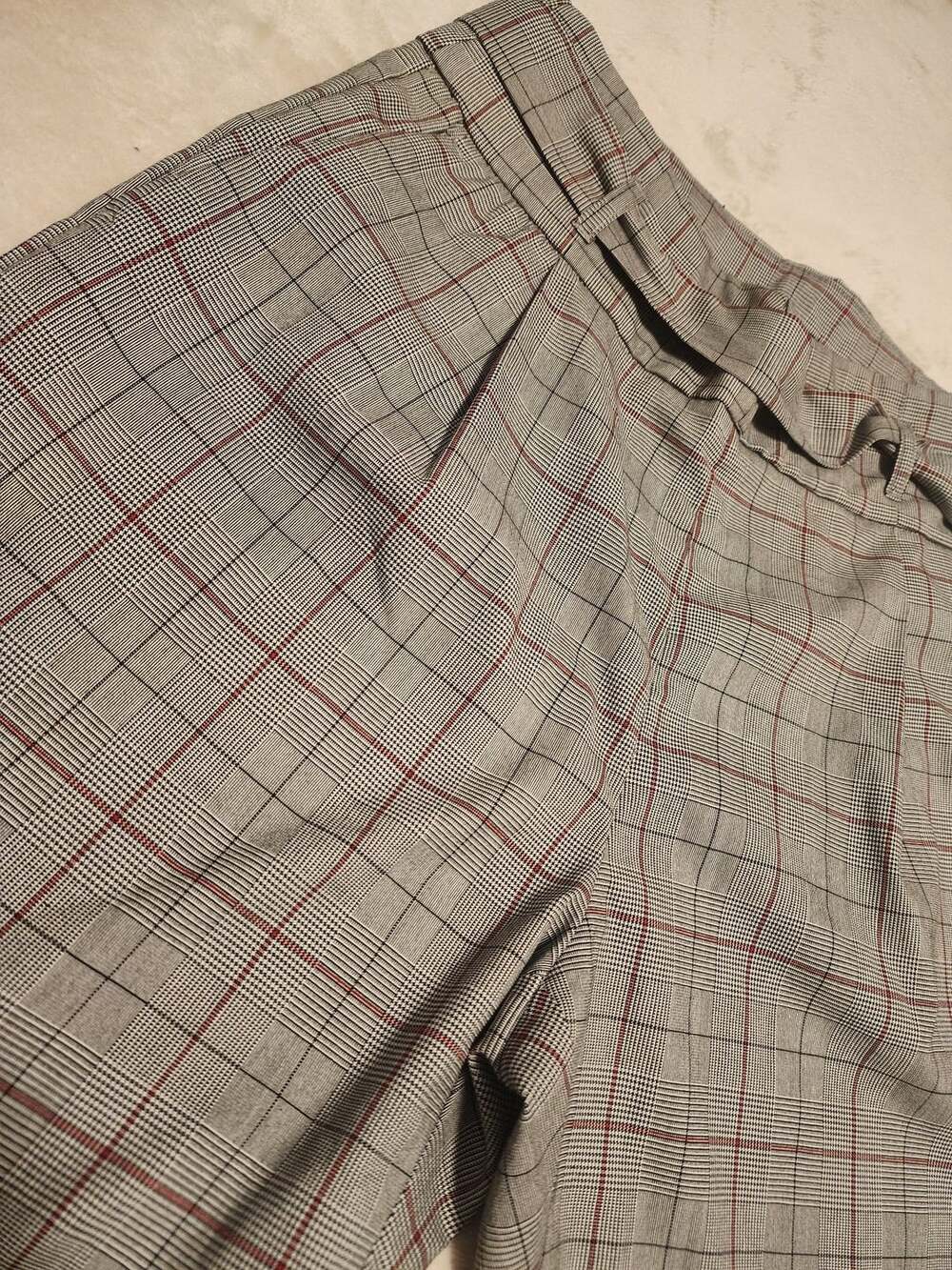 Dynamite Plaid Paperbag Waist Trousers Grey office wear Academia - Picture 4 of 11